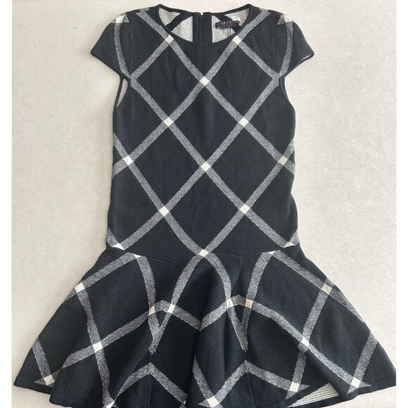 NWT Alice + Olivia Selma Checkered Drop Waist Dress ASO Spencer Hastings - Picture 9 of 13
